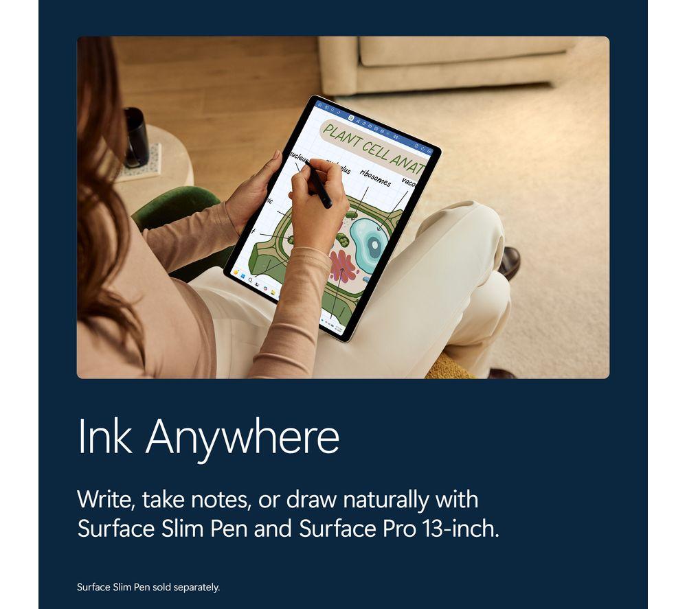 MICROSOFT Surface Pro 13", Copilot+ PC - Snapdragon X2 Elite, 512 GB SSD, Platinum image number 10 of 11
