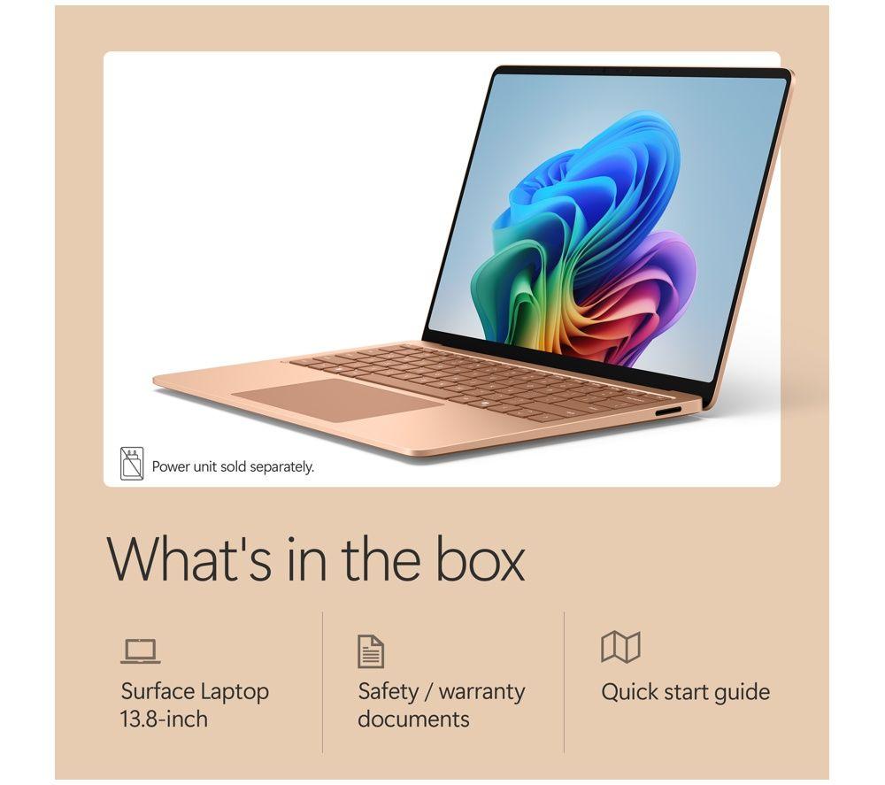 MICROSOFT Surface Laptop 13.8", Copilot+ PC - Snapdragon X2 Plus, 512 GB SSD, Dune image number 13 of 17