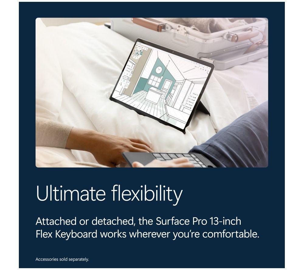 MICROSOFT Surface Pro 13", Copilot+ PC - Snapdragon X2 Plus, 256 GB SSD, Platinum image number 8 of 18