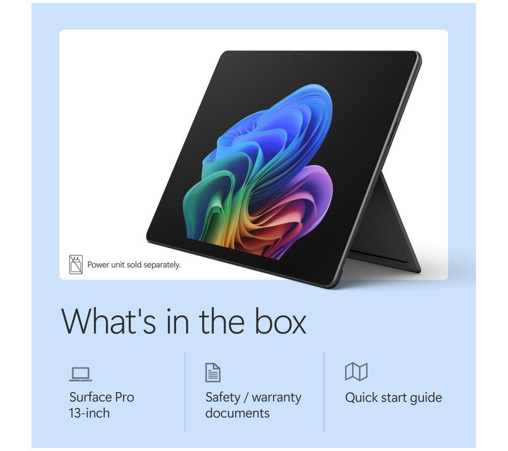 MICROSOFT Surface Pro 13", Copilot+ PC - Snapdragon X2 Elite, 512 GB SSD, Black image number 13 of 18