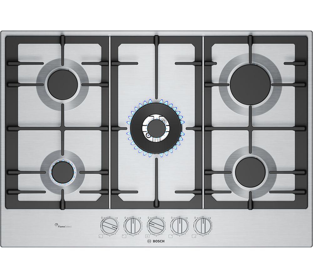 BOSCH Series 6 PCQ7A5I90 75 cm Gas Hob - Stainless steel
