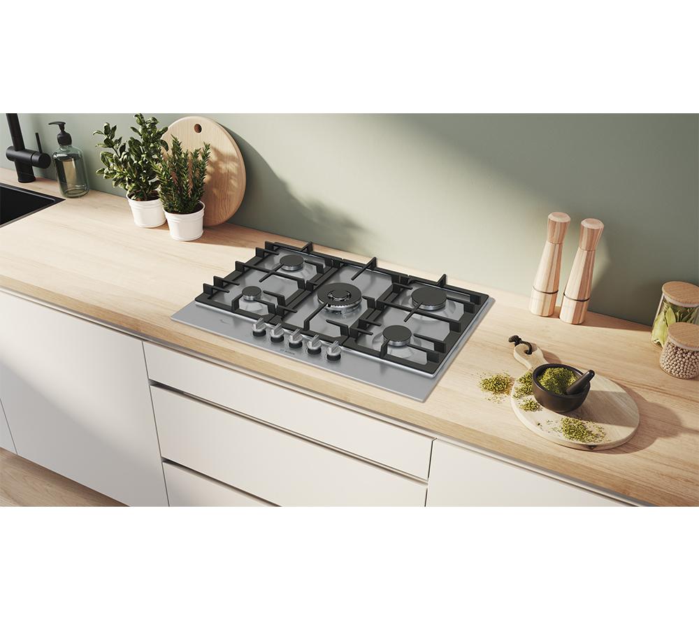 BOSCH Series 6 PCQ7A5I90 75 cm Gas Hob - Stainless steel image number 3 of 9