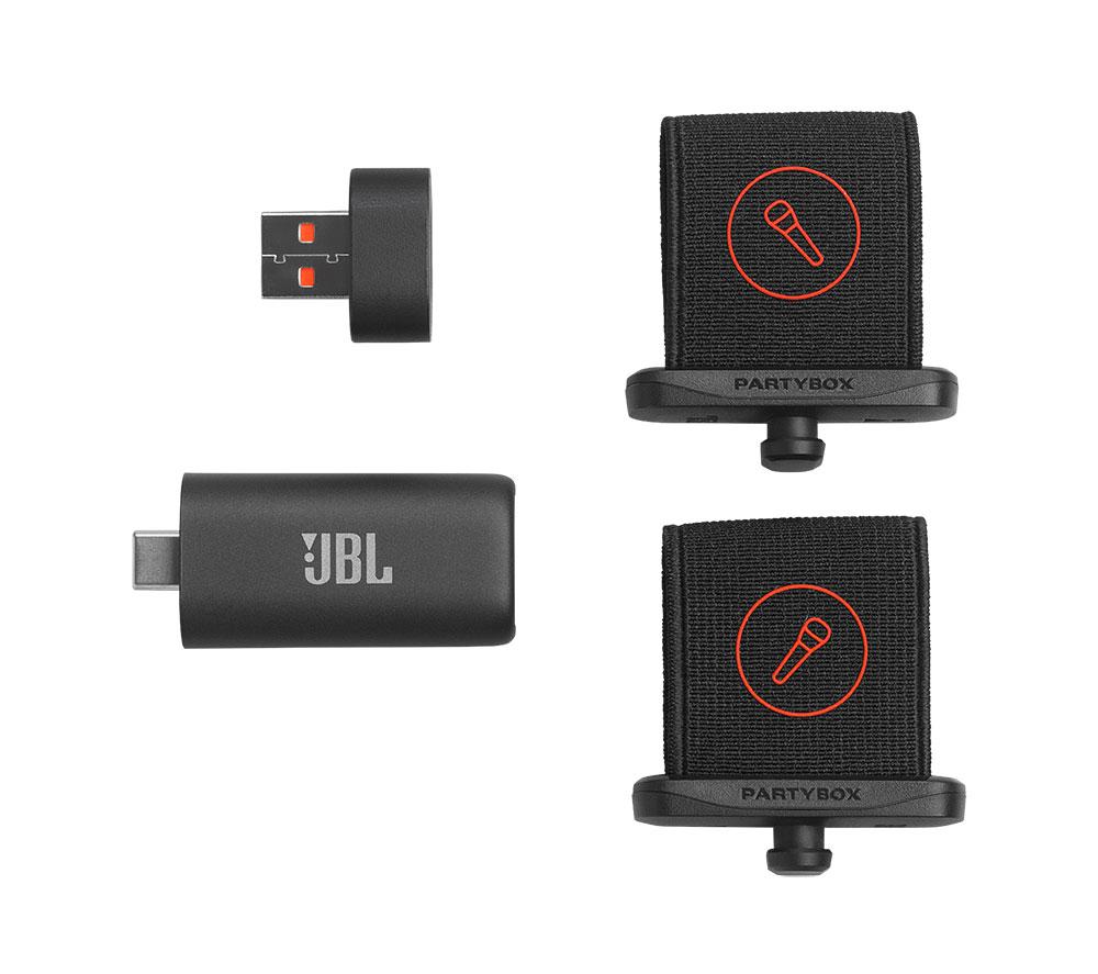 JBL EasySing Twin Wireless Mics - Black image number 5 of 6