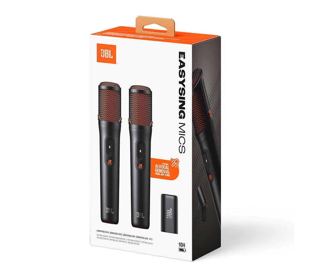 JBL EasySing Twin Wireless Mics - Black image number 6 of 6