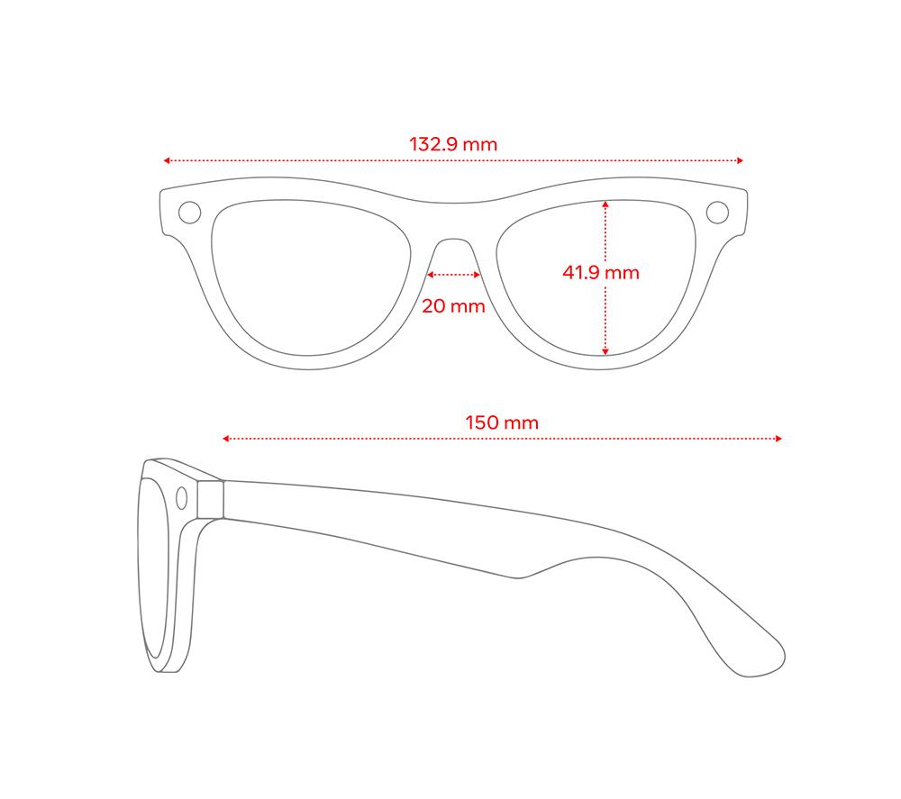 RAY-BAN META Skyler (Gen 2) Glasses - Peach with Brown Transition Lenses image number 6 of 6
