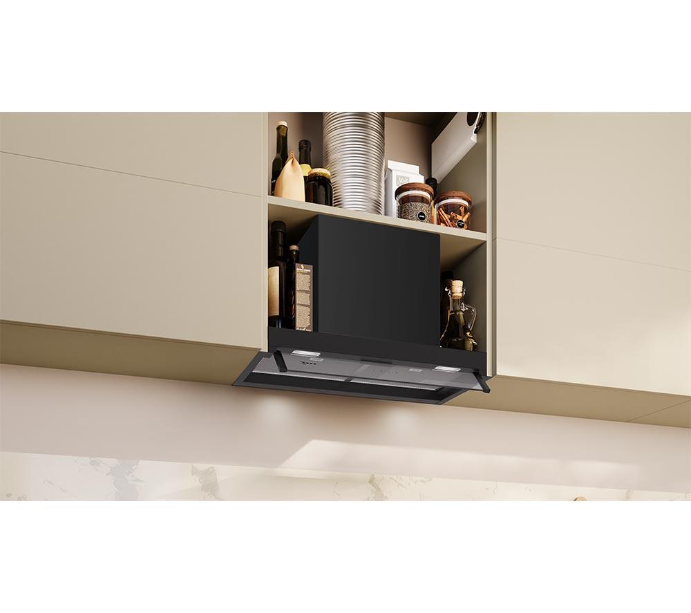 NEFF N50 D65XCC2S0B 60 cm Integrated Cooker Hood - Matte Black image number 4 of 20