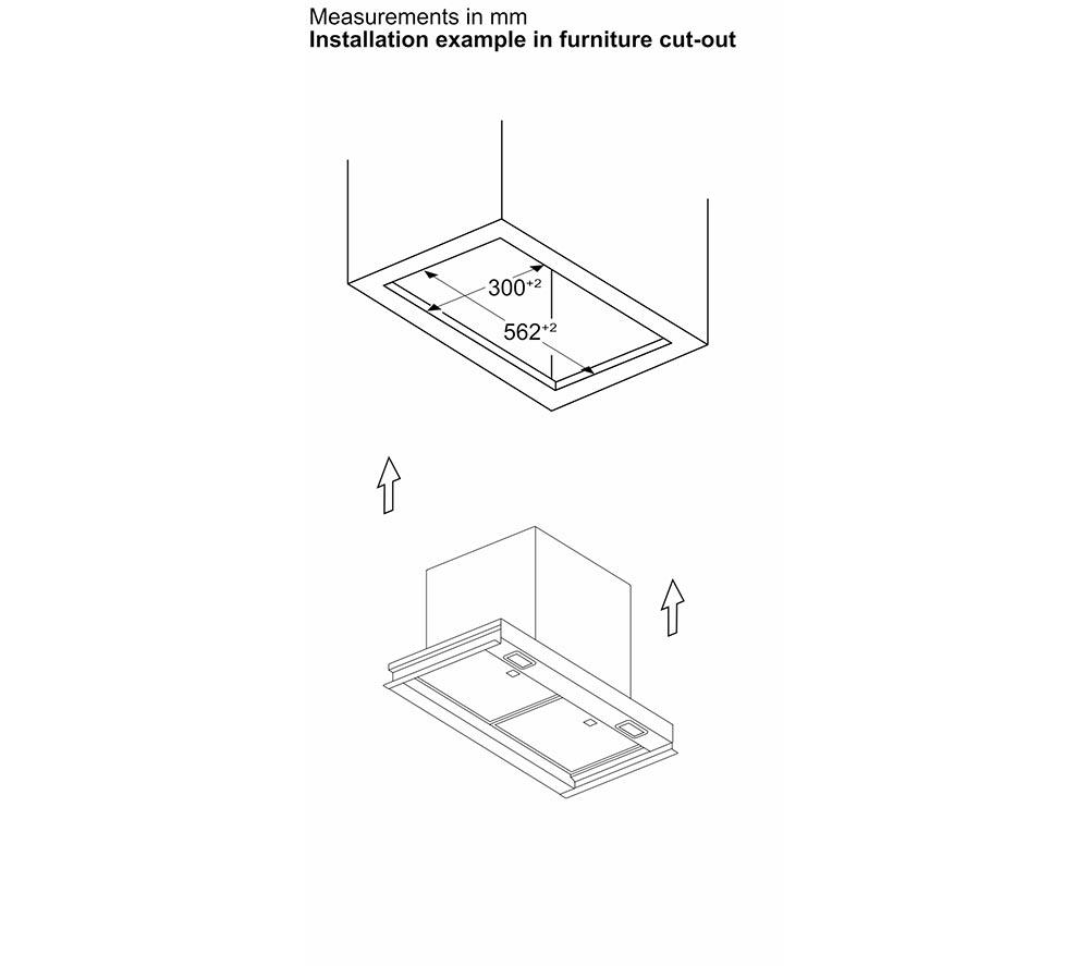 NEFF N50 D65XCC2S0B 60 cm Integrated Cooker Hood - Matte Black image number 17 of 20