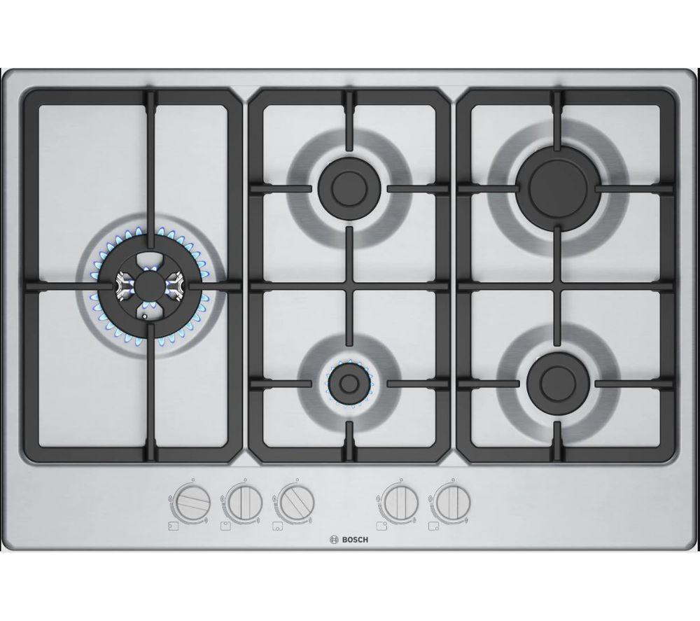BOSCH Series 4 PGM7B5K90 75 cm Gas Hob - Stainless Steel