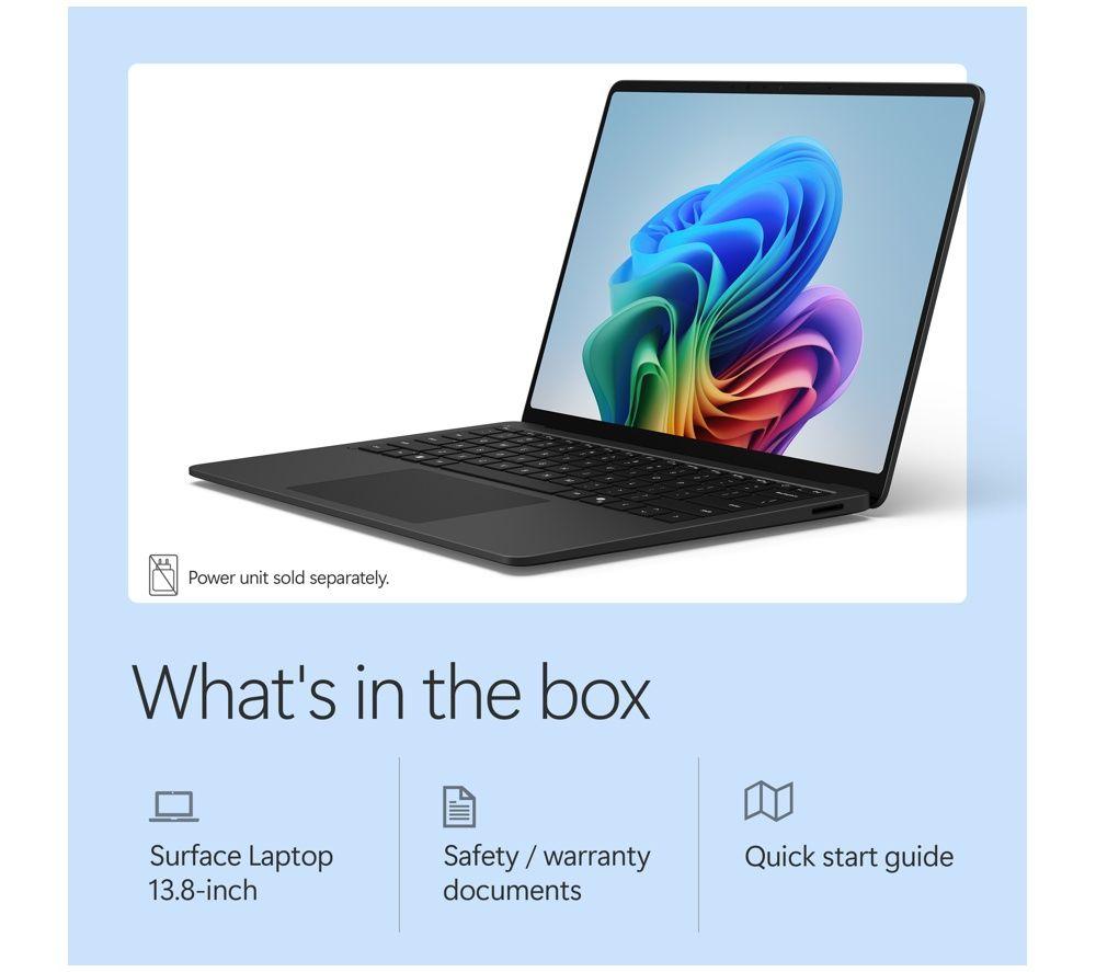 MICROSOFT Surface Laptop 13.8", Copilot+ PC - Snapdragon X2 Plus, 512 GB SSD, Black image number 15 of 18