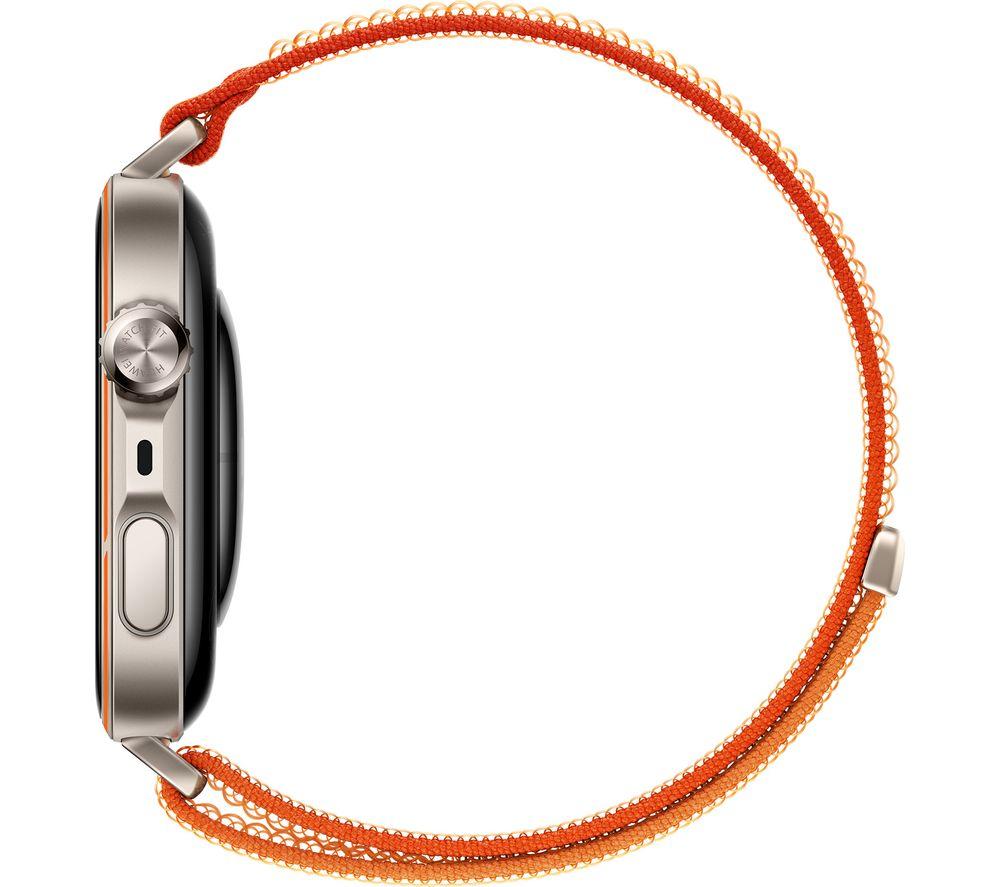 HUAWEI Watch Fit 5 Pro - Titanium Orange with Orange Woven Strap image number 5 of 13