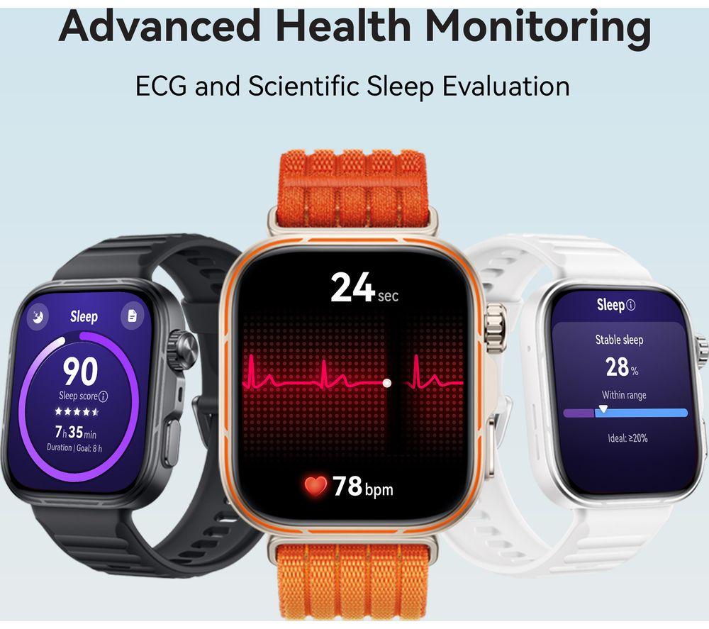 HUAWEI Watch Fit 5 Pro - Titanium Orange with Orange Woven Strap image number 9 of 13