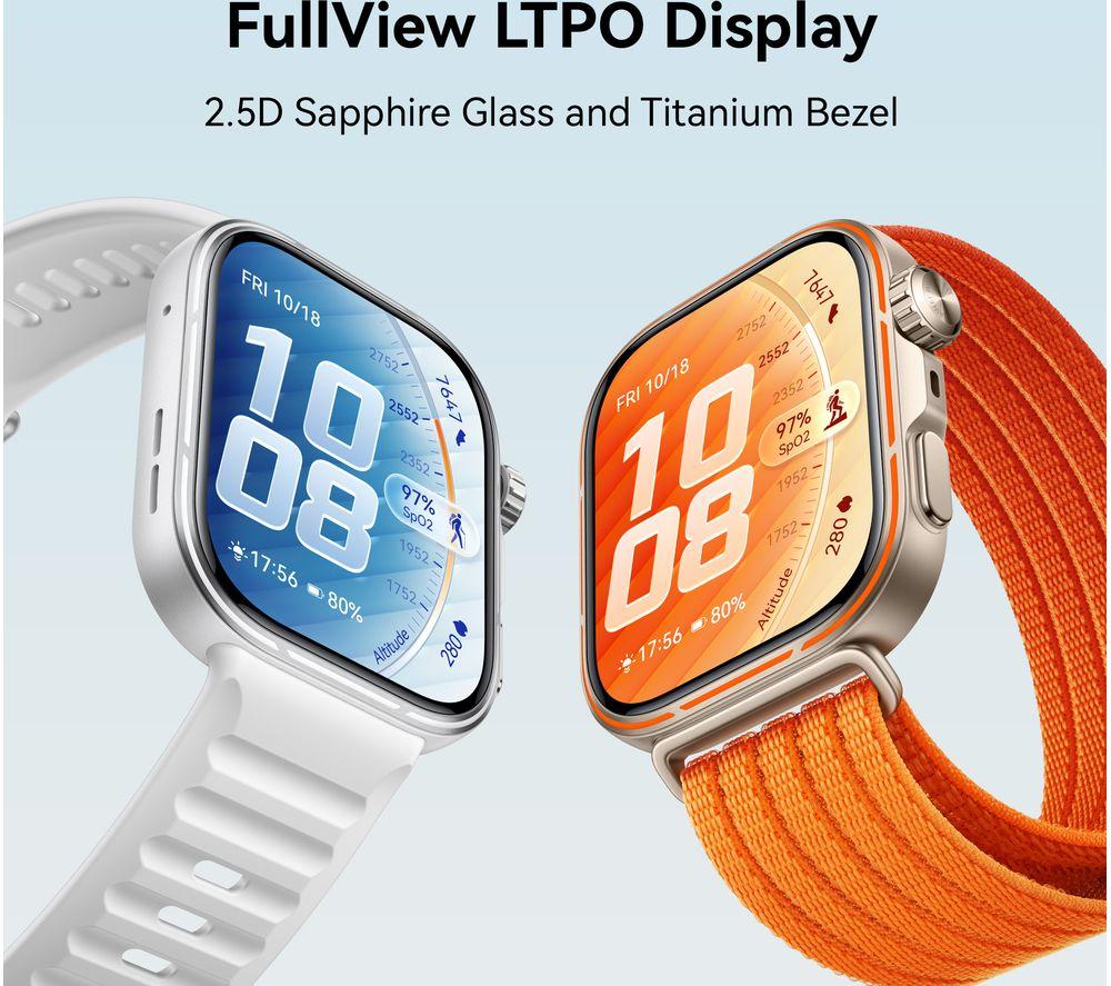 HUAWEI Watch Fit 5 Pro - Titanium Orange with Orange Woven Strap image number 13 of 13