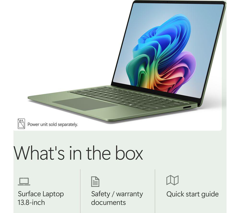 MICROSOFT Surface Laptop 13.8", Copilot+ PC - Snapdragon X2 Plus, 512 GB SSD, Jade image number 9 of 17