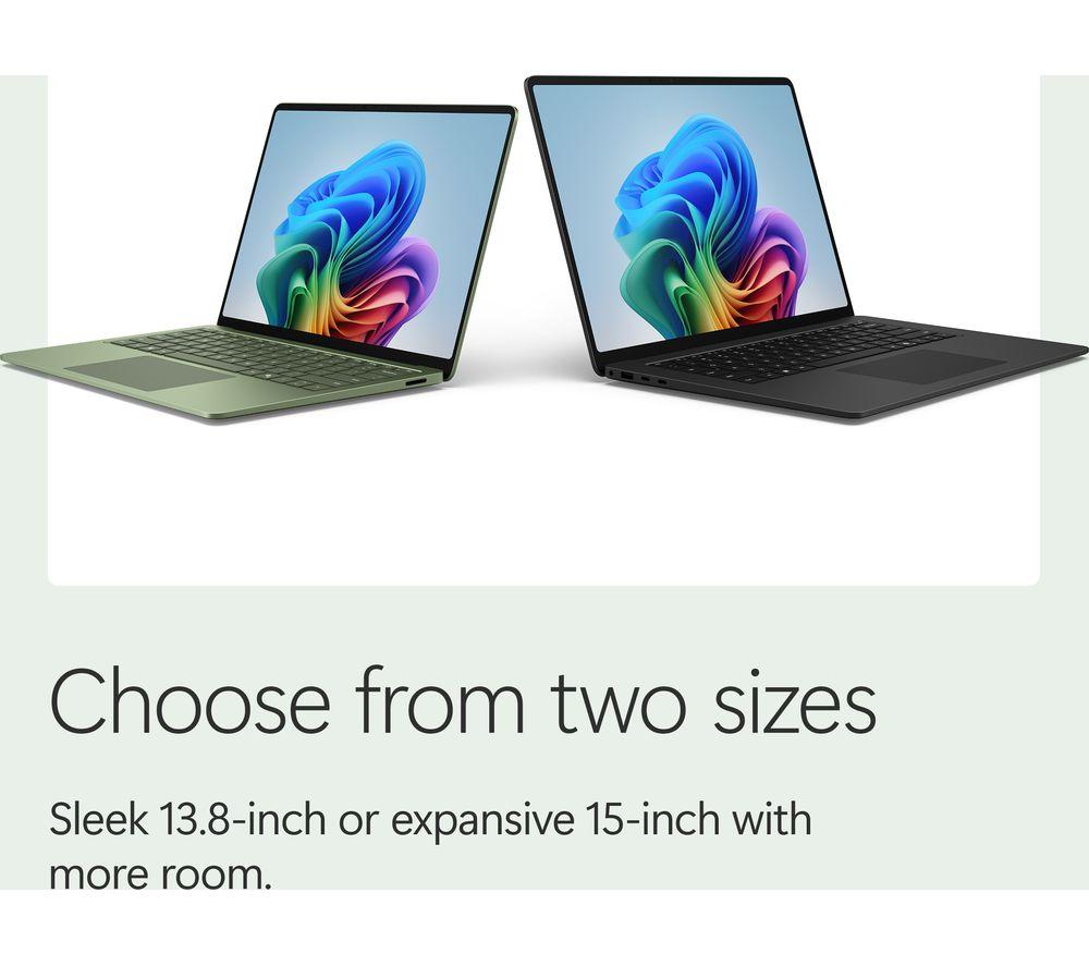 MICROSOFT Surface Laptop 13.8", Copilot+ PC - Snapdragon X2 Plus, 512 GB SSD, Jade image number 16 of 17