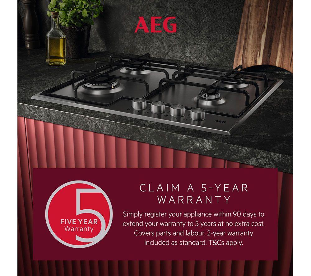 AEG HKB64341NL 60 cm Gas Hob - Matt Black image number 2 of 5