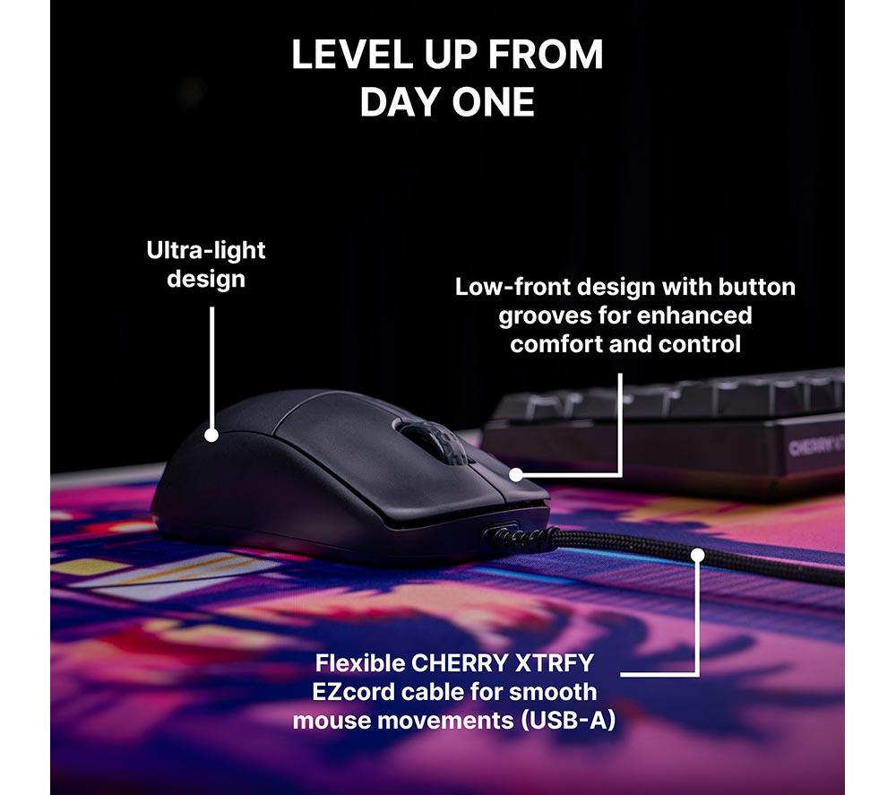 CHERRY XTRFY M42V2 Ultra-Light Optical Gaming Mouse - Black image number 8 of 10