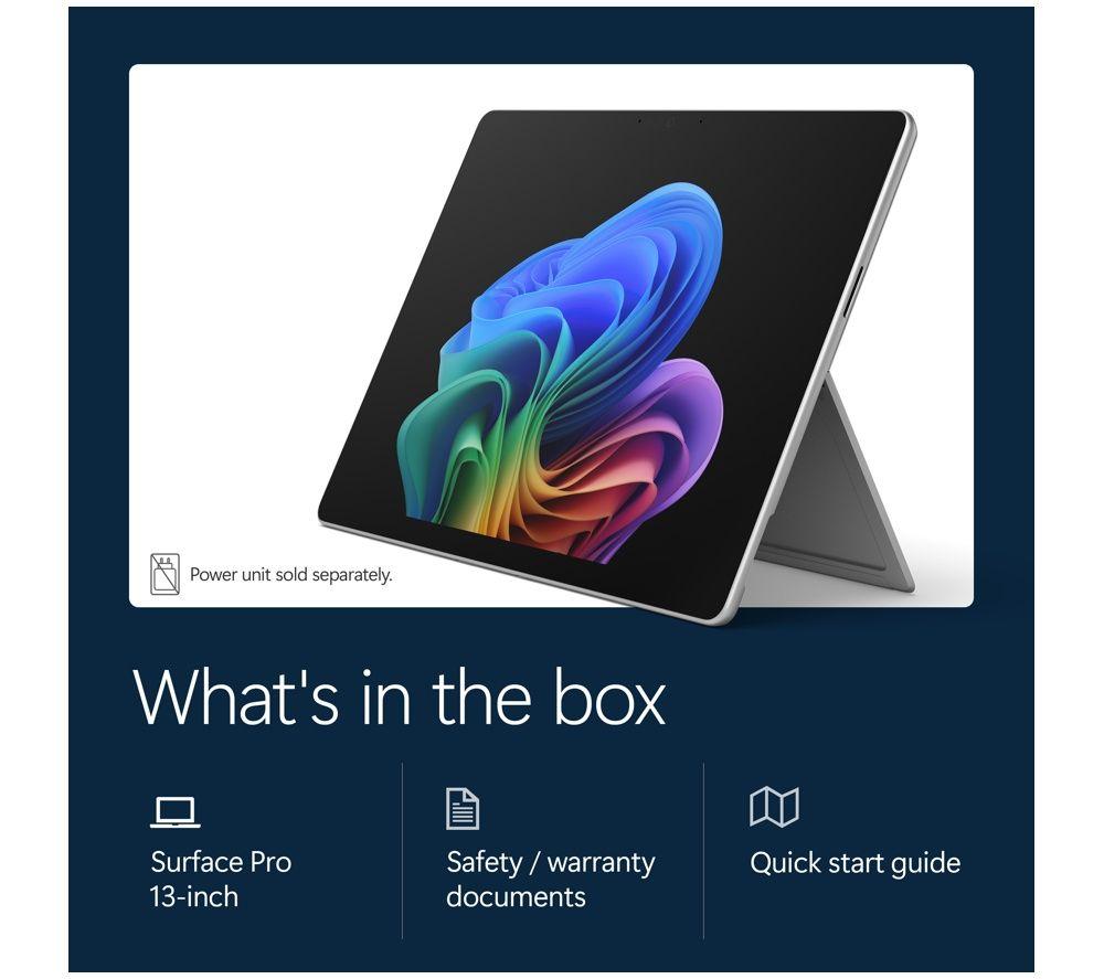 MICROSOFT Surface Pro 13", Copilot+ PC with keyboard - Snapdragon X2 Plus, 256 GB SSD, Platinum image number 3 of 19