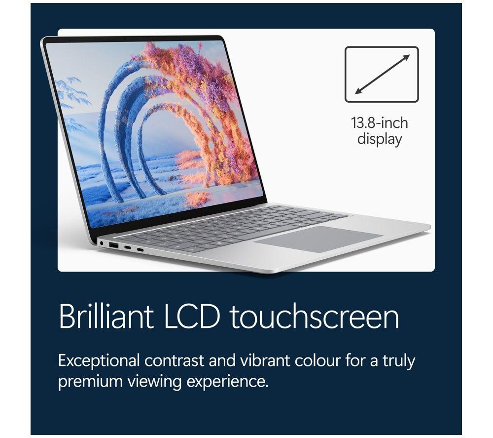 MICROSOFT Surface Laptop 13.8", Copilot+ PC - Snapdragon X2 Elite, 512 GB SSD, Platinum image number 3 of 18