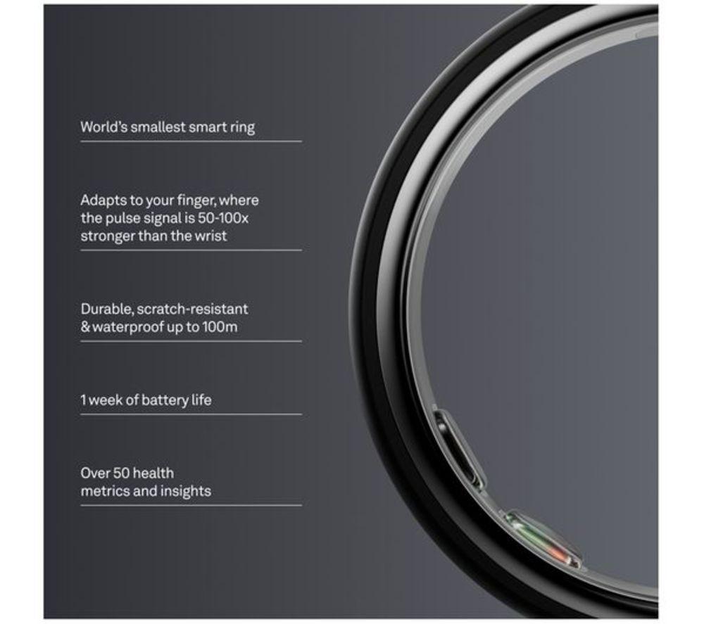 OURA Ring 5 &ndash; Stealth Black, Size 12 image number 2 of 8