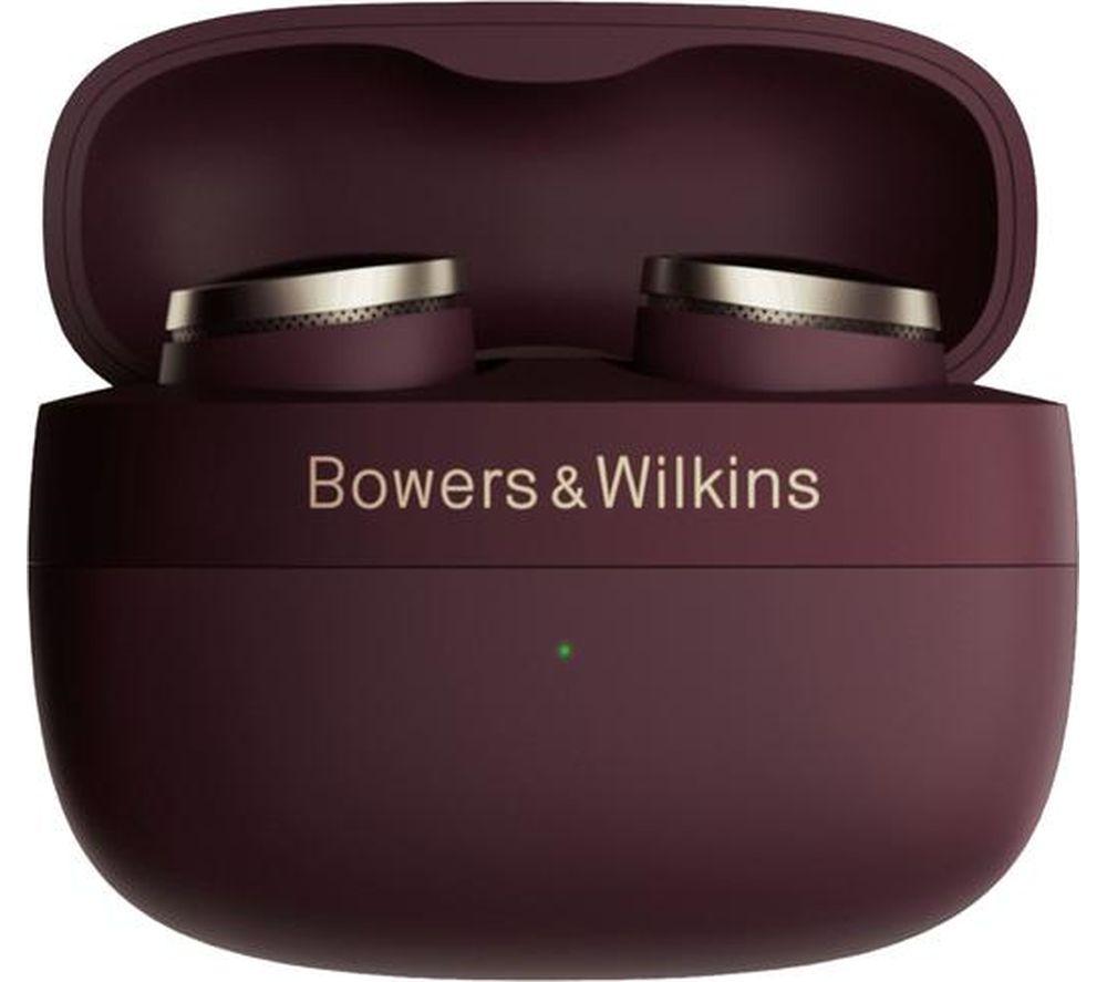 BOWERS&WILKINS Pi8 Wireless Bluetooth Noise-Cancelling Earbuds - Dark Burgundy image number 2 of 4