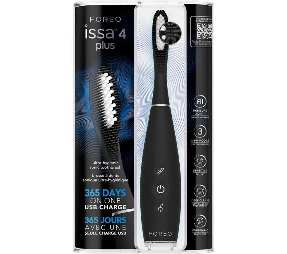 FOREO ISSA 4 Plus Electric Toothbrush - Black image number 4 of 5