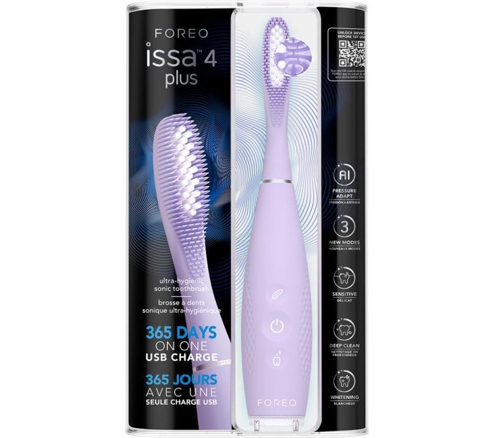 FOREO ISSA 4 Plus Electric Toothbrush - Lavender image number 2 of 3