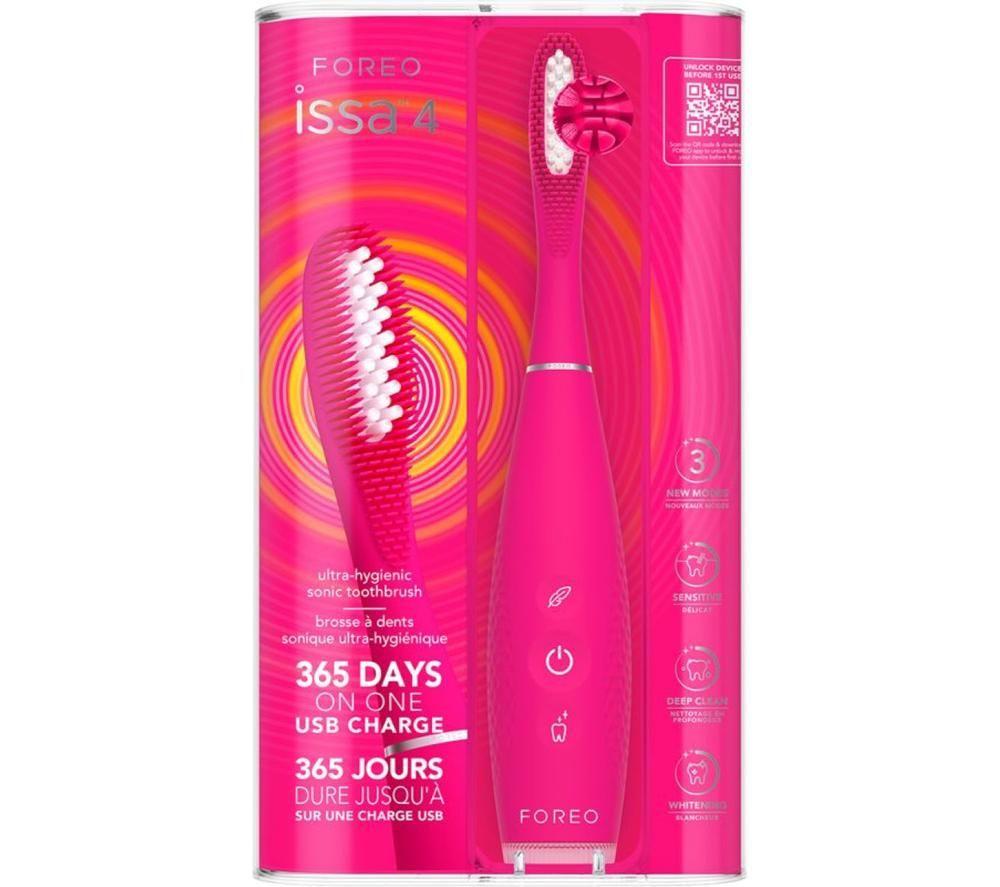 FOREO ISSA 4 Electric Toothbrush - Fuchsia image number 3 of 3