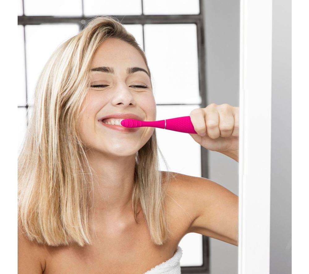 FOREO ISSA 4 Smile Electric Toothbrush - Wild Strawberry image number 2 of 4