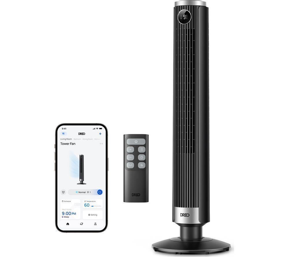 Dreo 554S Tower Fan - Black, Black