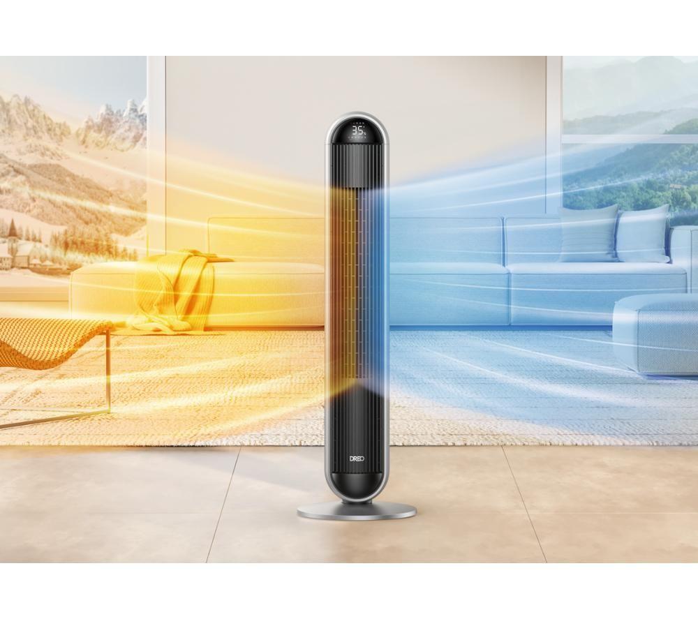 DREO MC806S Portable Hot & Cool Fan Heater - Silver image number 2 of 2