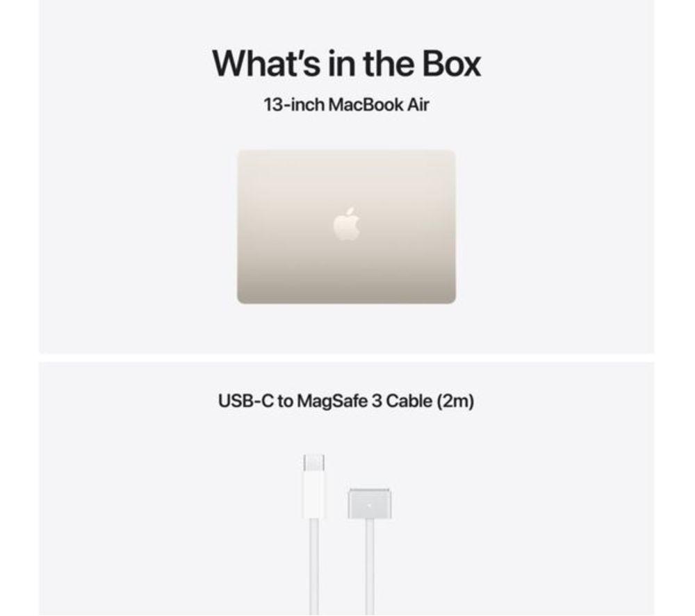 APPLE Refurbished MacBook Air 13.6" (2026) - M5, 512 GB SSD, RAM 16 GB, Starlight (Excellent Condition) image number 8 of 10