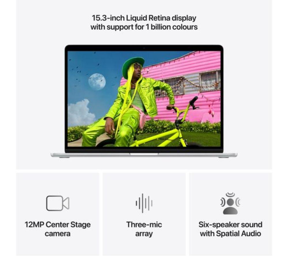 APPLE Refurbished MacBook Air 15" (2026) - M5, 512 GB SSD, RAM 16 GB, Silver (Excellent Condition) image number 5 of 10