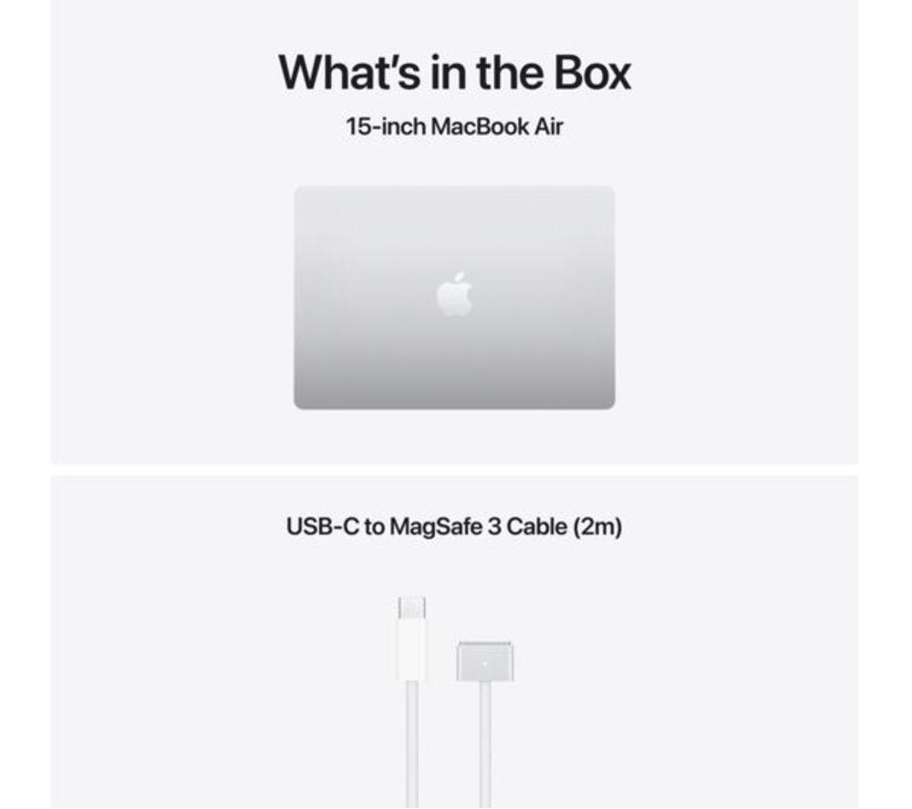 APPLE Refurbished MacBook Air 15" (2026) - M5, 512 GB SSD, RAM 16 GB, Silver (Excellent Condition) image number 8 of 10