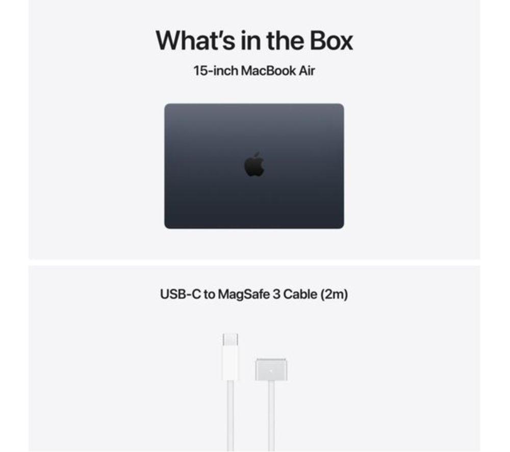 APPLE Refurbished MacBook Air 15" (2026) - M5, 512 GB SSD, RAM 16 GB, Midnight (Excellent Condition) image number 9 of 10