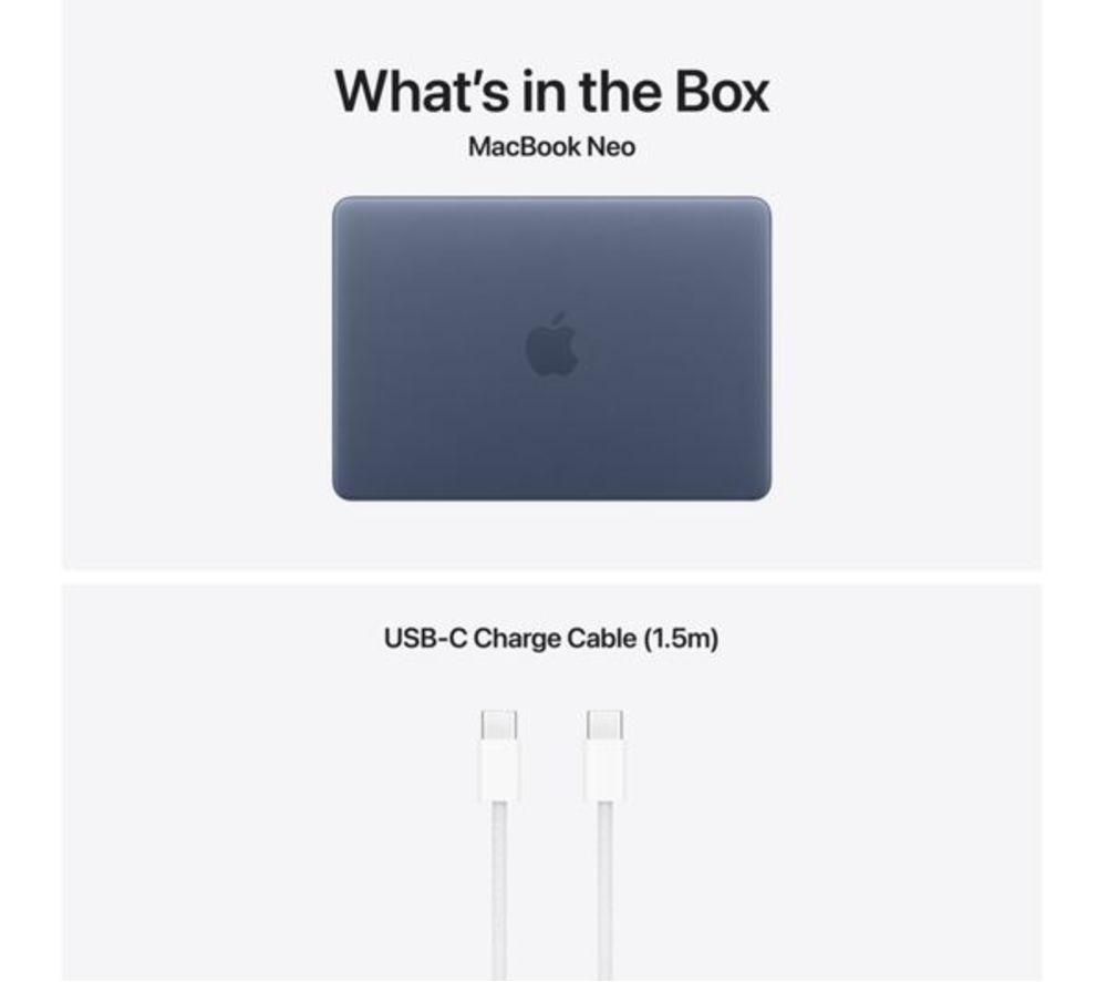 APPLE Refurbished MacBook Neo 13" (2026) - A18 Pro, 512 GB SSD, Indigo (Excellent Condition) image number 10 of 10