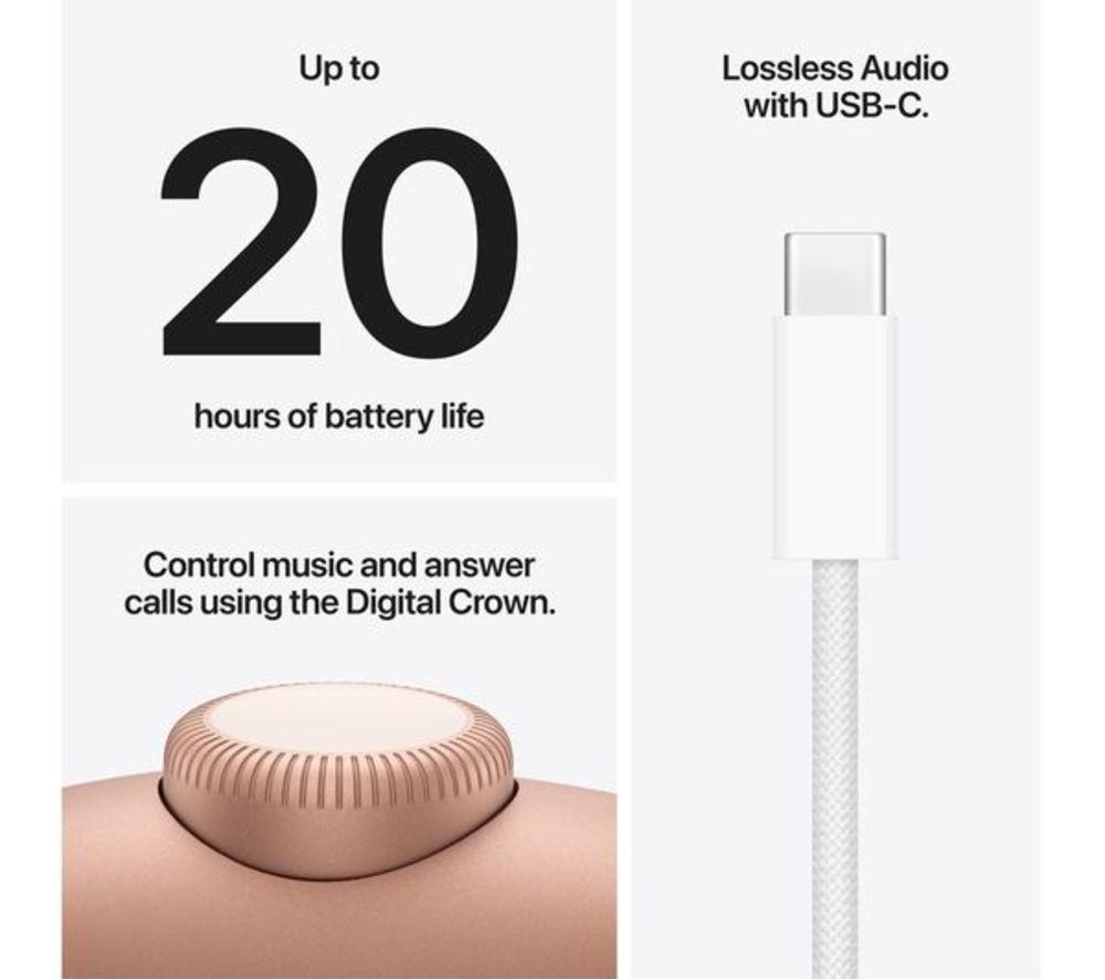 APPLE Refurbished AirPods Max 2 Wireless Bluetooth Noise-Cancelling Headphones - Orange (Excellent Condition) image number 8 of 9