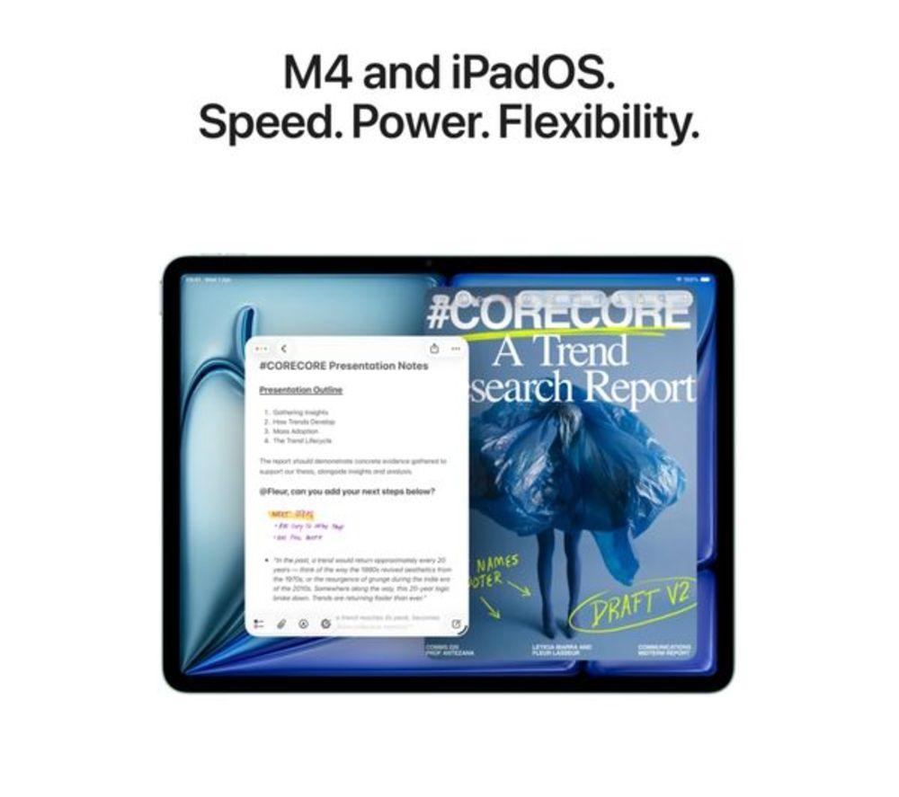 APPLE 11" Refurbished iPad Air (2026) - 128 GB, Starlight (Excellent Condition) image number 4 of 11