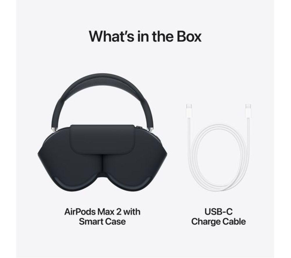 APPLE AirPods Max 2 Wireless Bluetooth Noise-Cancelling Refurbished Headphones - Blue (Very Good Condition) image number 6 of 6