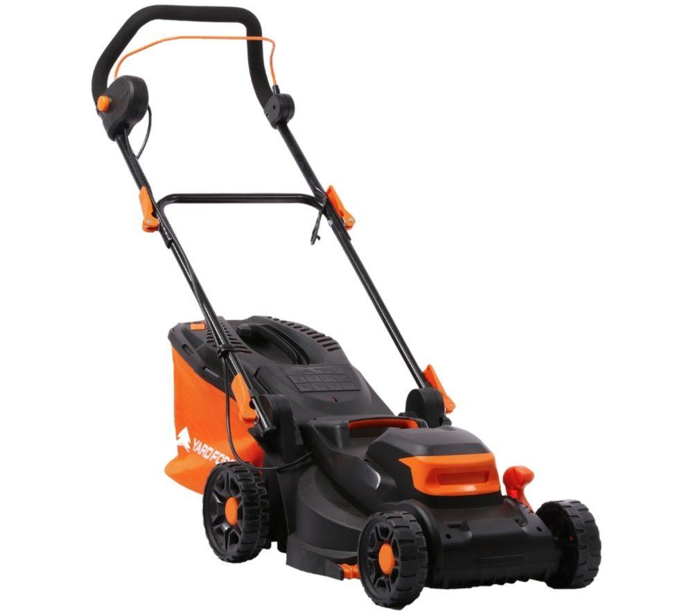 Yard Force 1400 W Corded Electric Lawnmower - Orange & Black