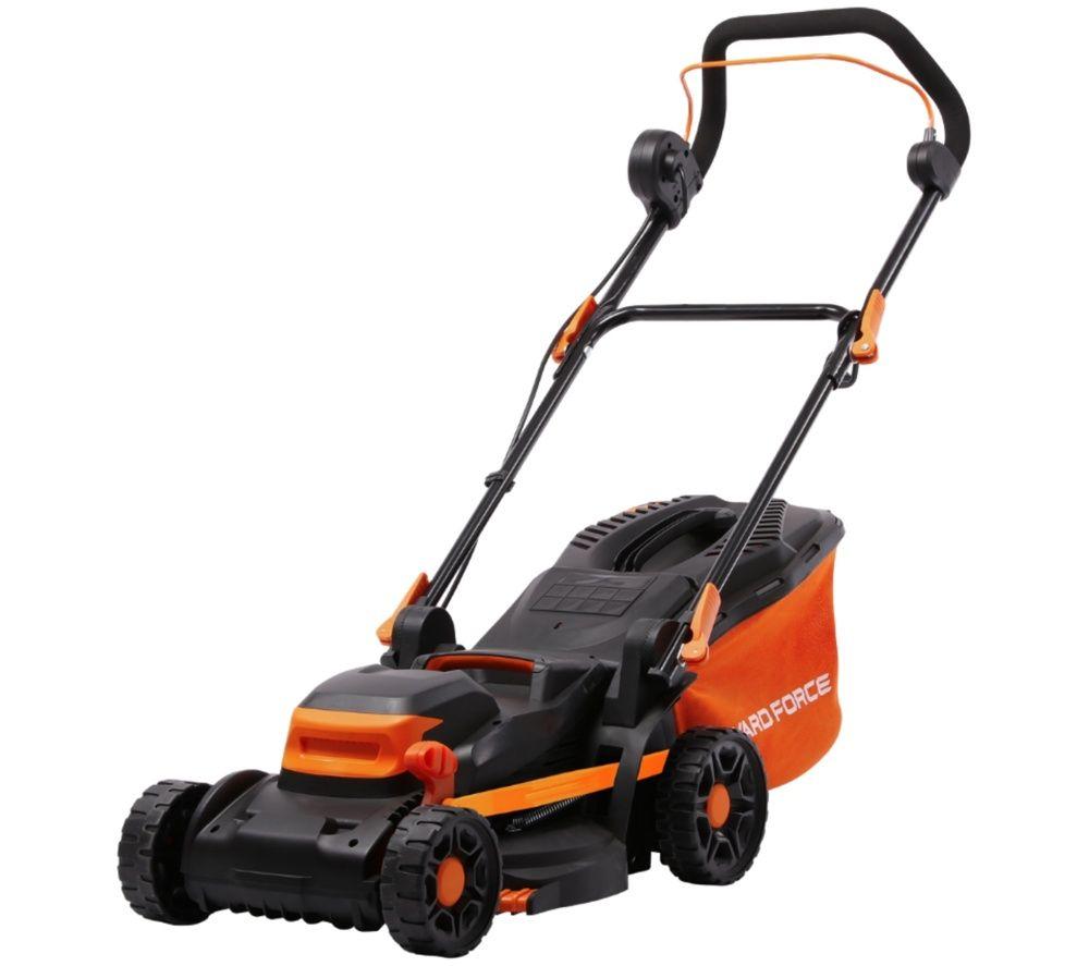 YARD FORCE 1400 W Corded Electric Lawnmower - Orange & Black image number 3 of 3