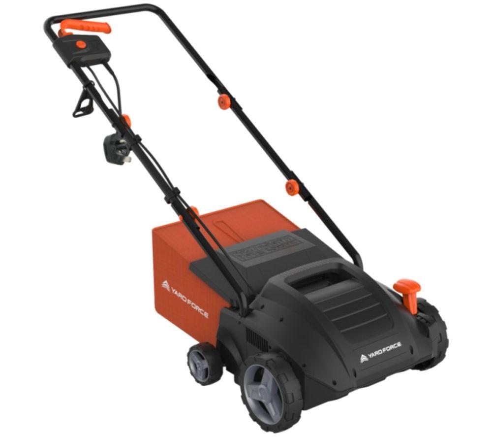 YARD FORCE 1500 W 2-in-1 Corded Lawn Scarifier and Aerator - Orange & Black image number 4 of 5