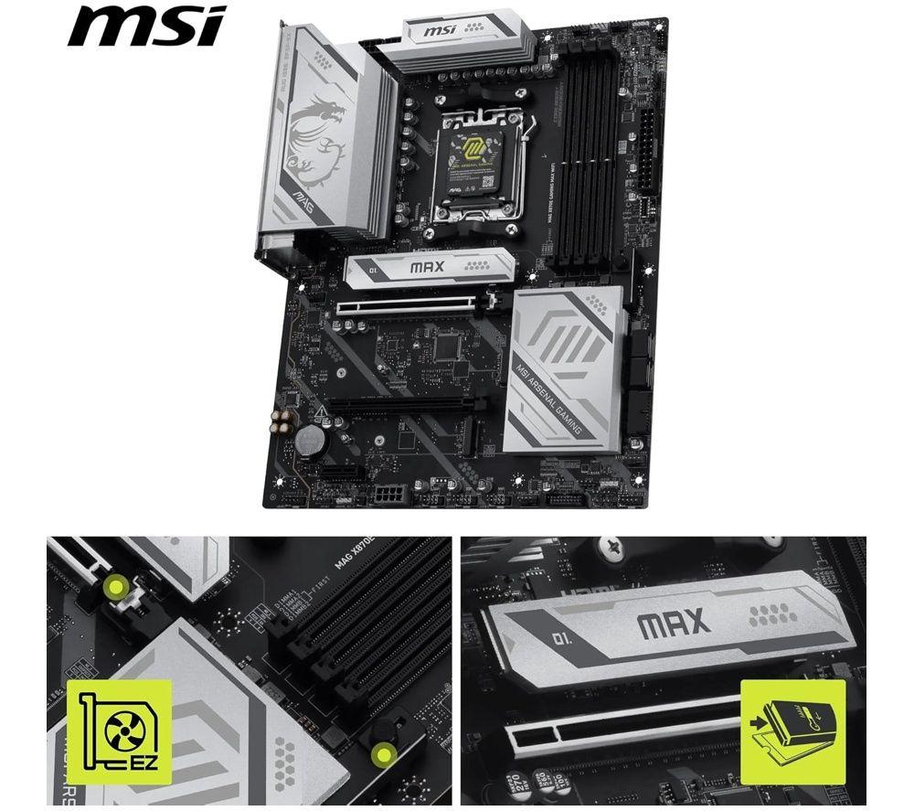 MSI MAG X870E GAMING MAX WIFI AM5 Motherboard image number 3 of 5