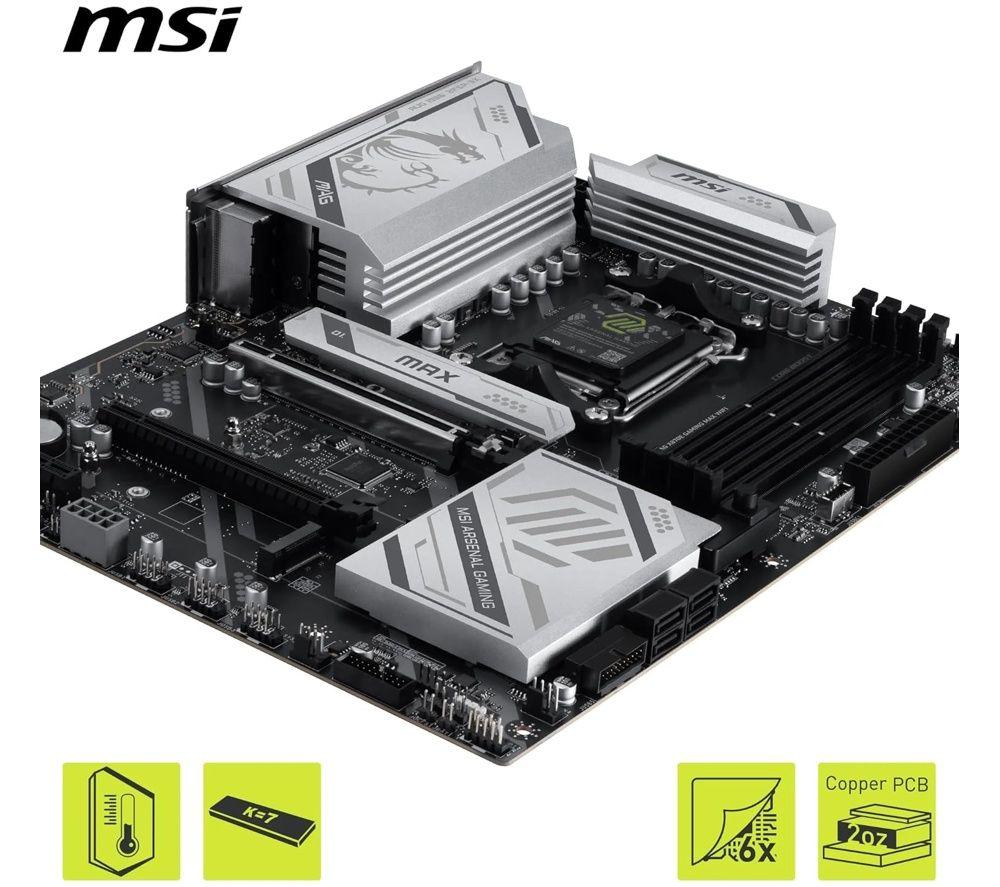 MSI MAG X870E GAMING MAX WIFI AM5 Motherboard image number 4 of 5