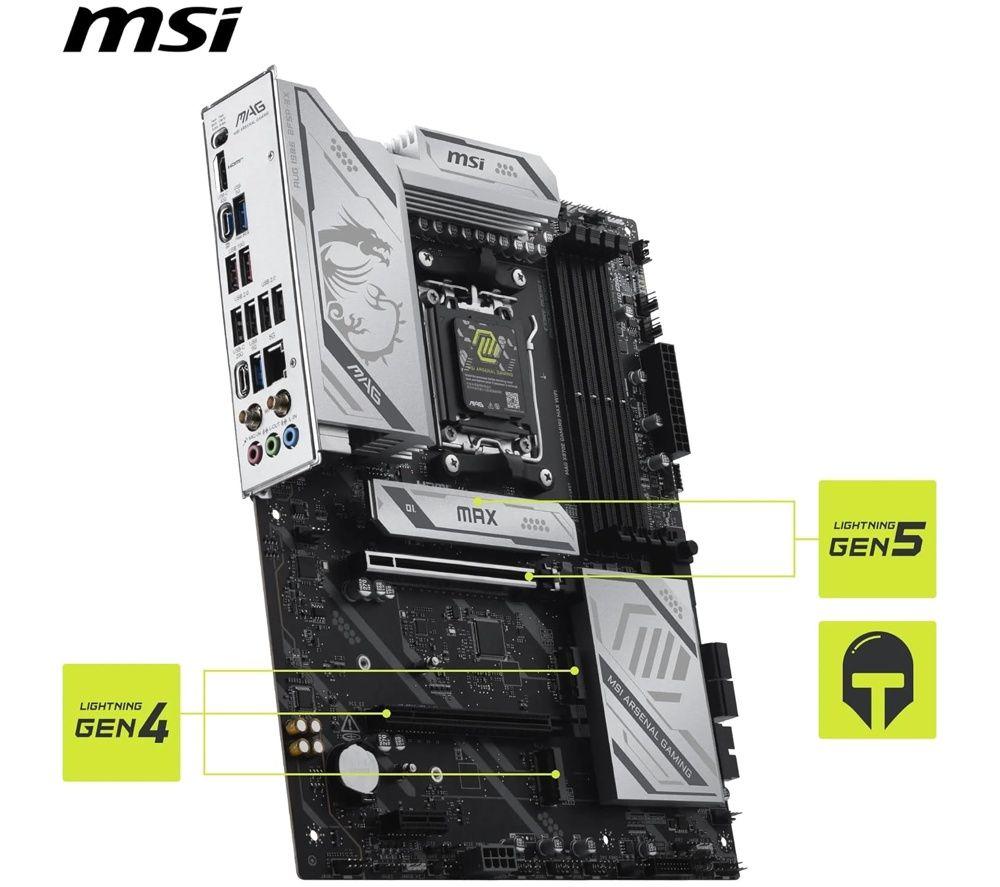 MSI MAG X870E GAMING MAX WIFI AM5 Motherboard image number 5 of 5
