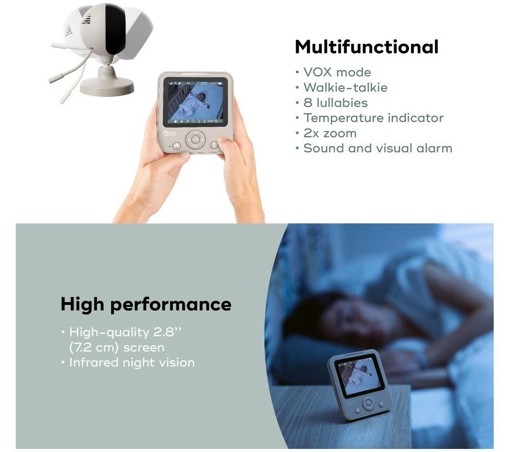 BABYMOOV Yoo Start 2.8" Wireless Baby Video Monitor - Mineral image number 4 of 6