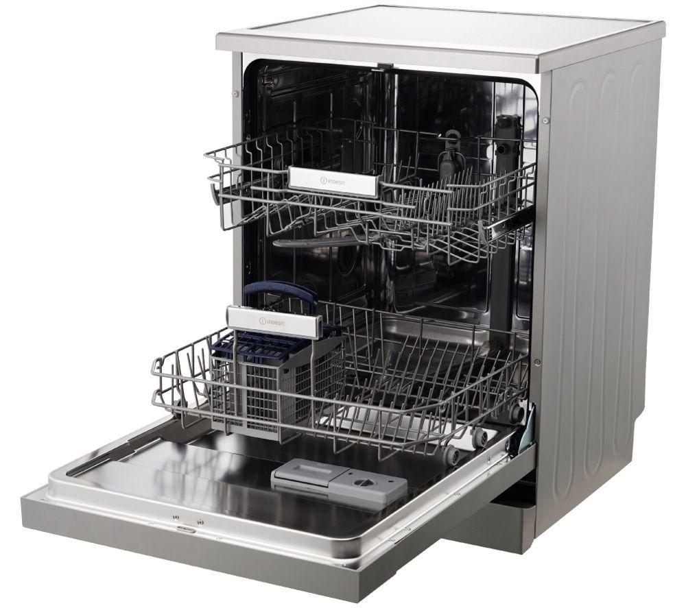 INDESIT Push&Go IN2FE13CNO7SUK Full-size Dishwasher - Silver image number 3 of 5