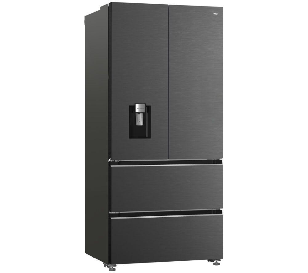 BEKO HarvestFresh AeroFlow GNE48510DVPZ American-Style Fridge Freezer - Black Steel image number 2 of 25