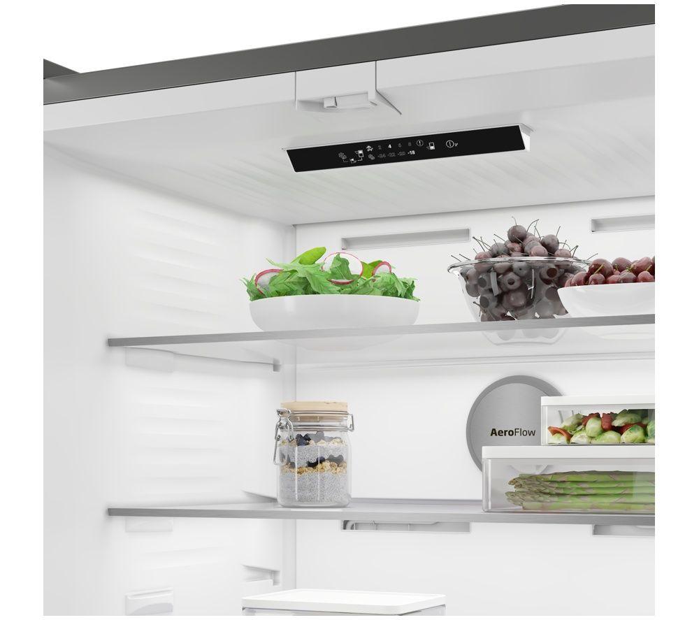 BEKO HarvestFresh AeroFlow GNE48510DVPZ American-Style Fridge Freezer - Black Steel image number 10 of 25