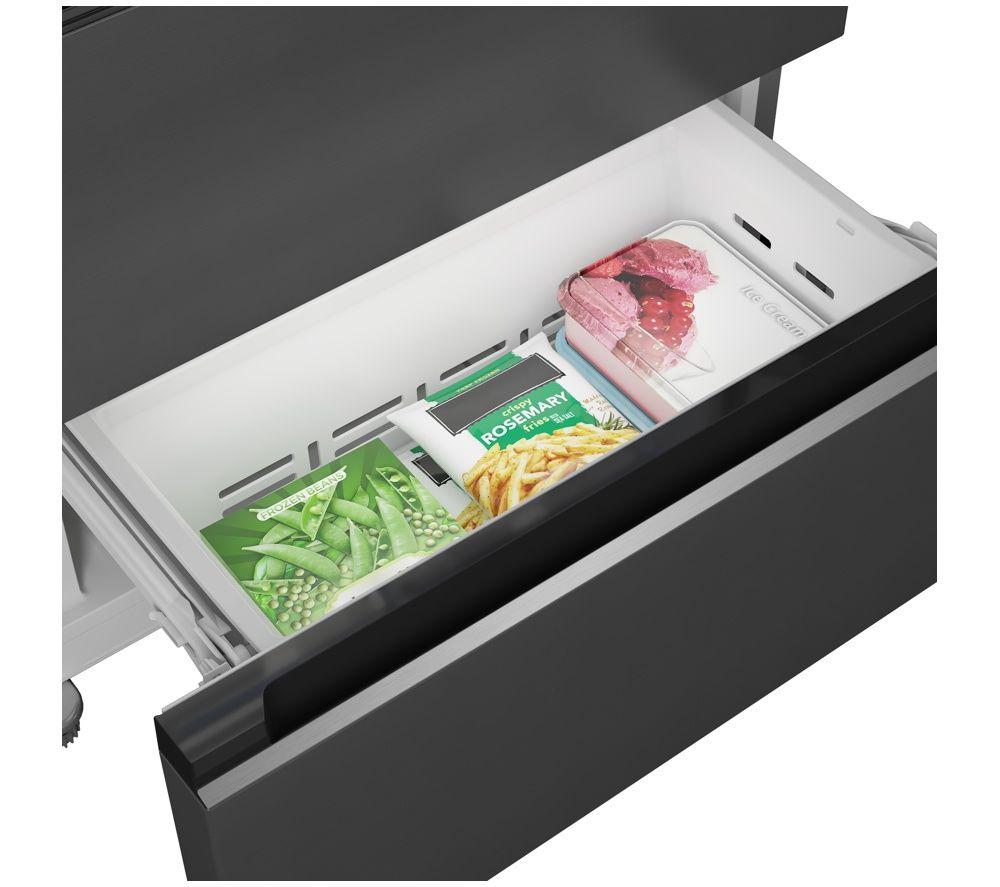 BEKO HarvestFresh AeroFlow GNE48510DVPZ American-Style Fridge Freezer - Black Steel image number 17 of 25