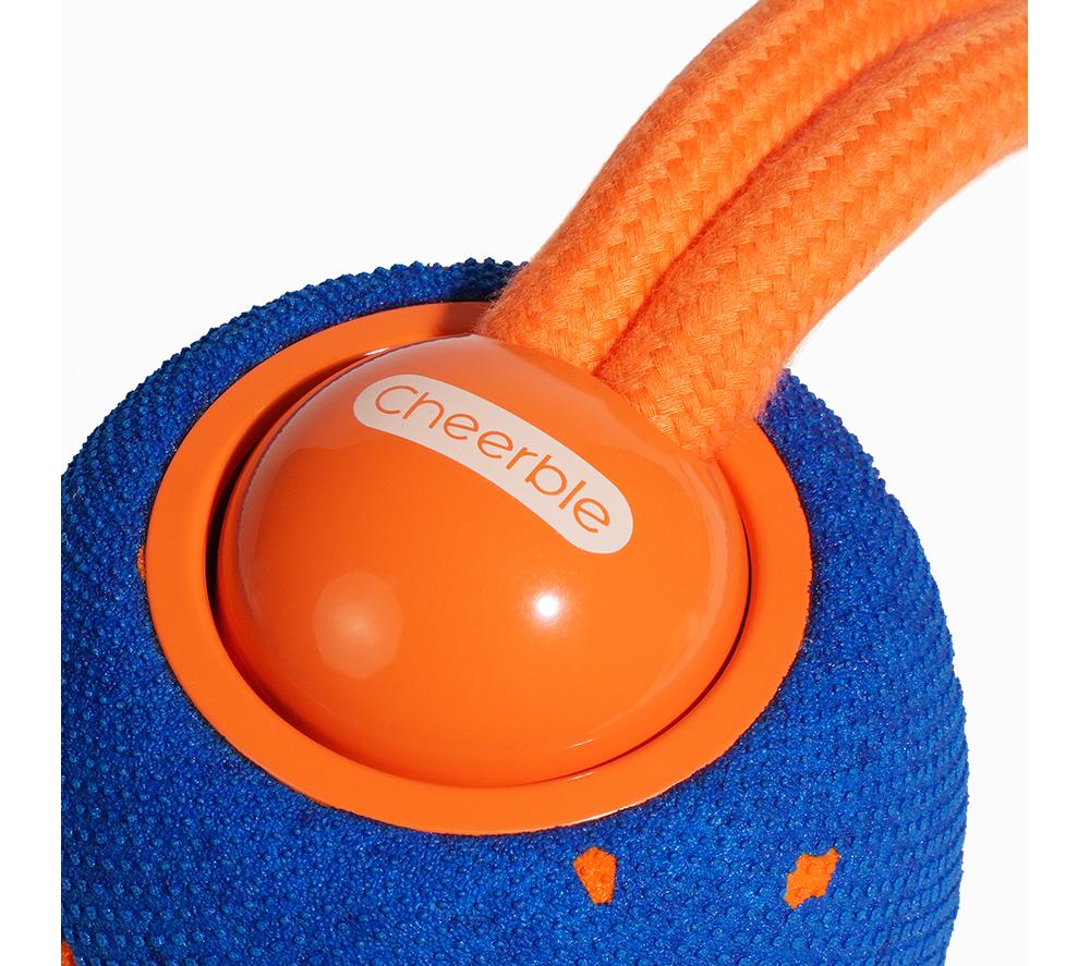 CHEERBLE Wicked Ball Rolly Pet Toy - Blue & Orange image number 8 of 16